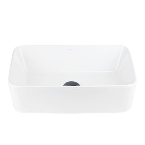 Umywalka nablatowa ango uc5627bl prostokątna 480x295x135 mm czarny korek