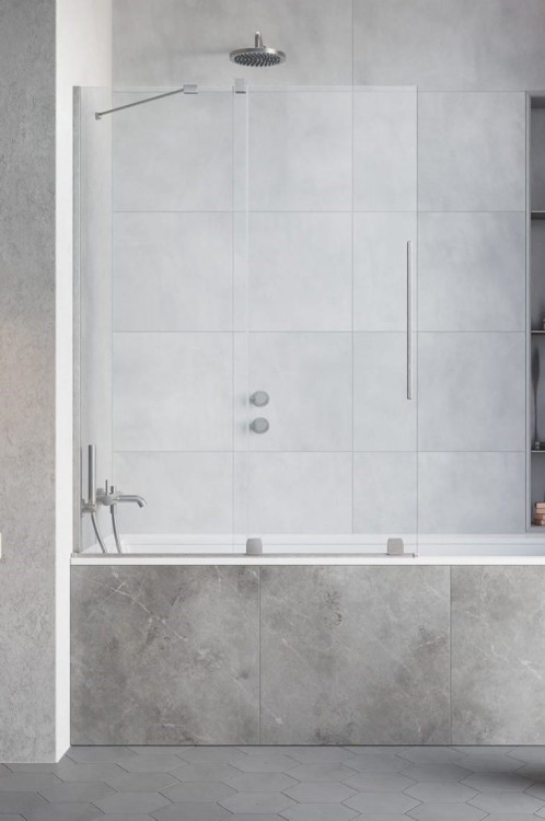 Parawan nawannowy Furo Brushed Nickel PND II Radaway lewy nikiel