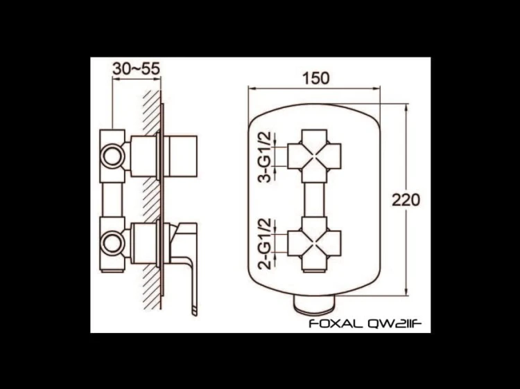 Bateria wannowa KOHLMAN Foxal QW211F