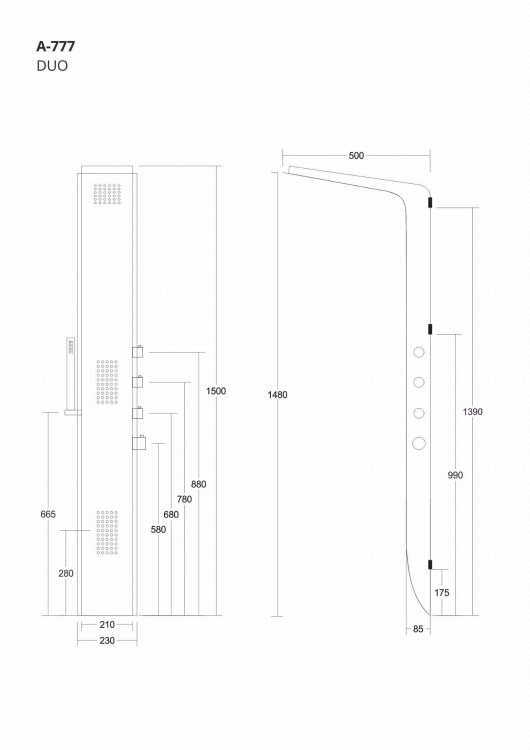 Corsan duo a777 biały z czarnym wykończeniem