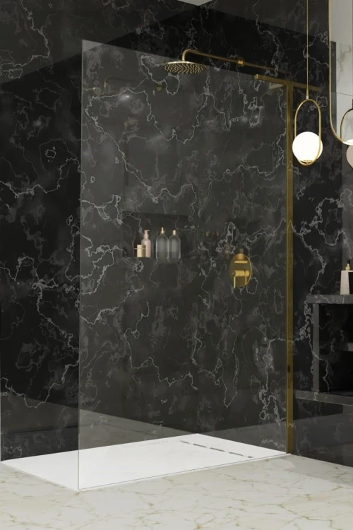 Kabina prysznicowa walk-in Radaway Modo SL Gold II prawa