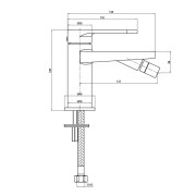 Bateria bidetowa Cetus Matt Black Lavita
