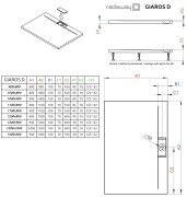 Brodzik prostokątny Radaway Giaros D 140x90x4x1,8