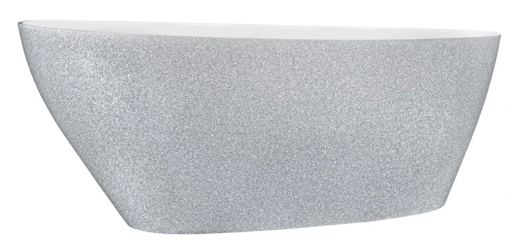 Wanna wolnostojąca Besco GOYA GLAM 142x62 srebrna