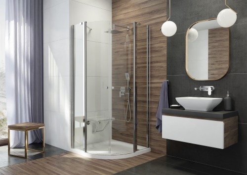 Deante Alpinia Kabina półokrągła 80 cm