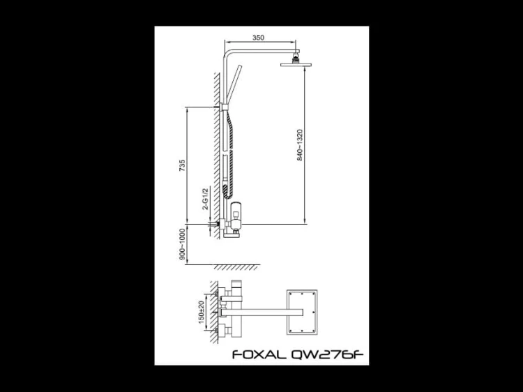 Zestaw prysznicowy KOHLMAN Foxal QW276F