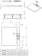 Brodzik kwadratowy Radaway Giaros C 100x100x4x1,8