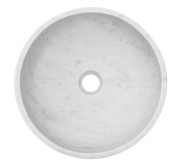 Umywalka kamienna nablatowa Apo AD naturalnie biały marmur