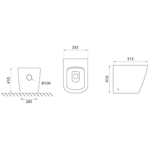 Bidet stojący Tyber Lavita