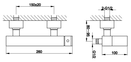 Bateria wannowa Saxo KOHLMAN QW120S