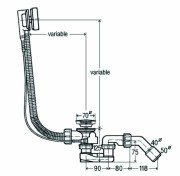 Syfon wannowy 50mm Schedpol SDWV1