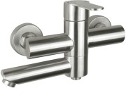 Bateria wannowa ścienna Lupo stal Deante