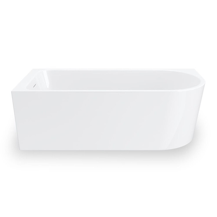 Wanna narożna invelia v220llwh 160x75 cm montaż lewostronny korek klik klak biały