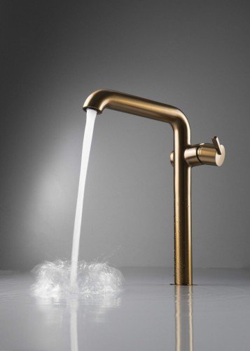 Bateria umywalkowa wysoka brąz szczotkowany Silia Deante