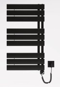 Grzejnik łazienkowy elektryczny Nobile Elektro czarny 87x50 Luxrad