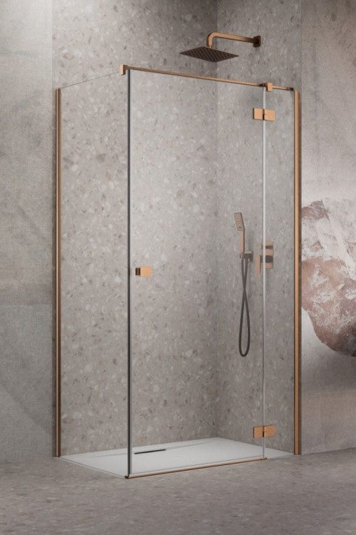 Kabina prysznicowa Radaway Essenza 8 Brushed Copper KDJ prawa