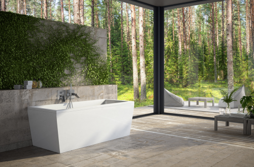 Wanna przyścienna Besco VENA 170x75 cm biała