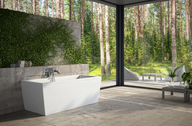 Wanna przyścienna Besco VENA 170x75 cm biała