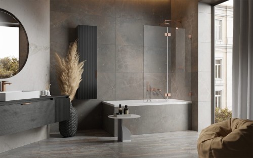 Parawan nawannowy Radaway Essenza Pro Brushed Copper PND II prawy