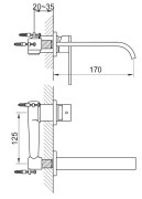 Bateria umywalkowa podtynkowa KOHLMAN Nexen-S SQW180U