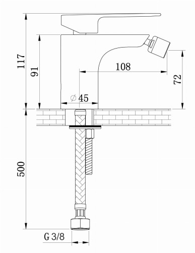 Bateria bidetowa stojąca KOHLMAN Proxima QB130P