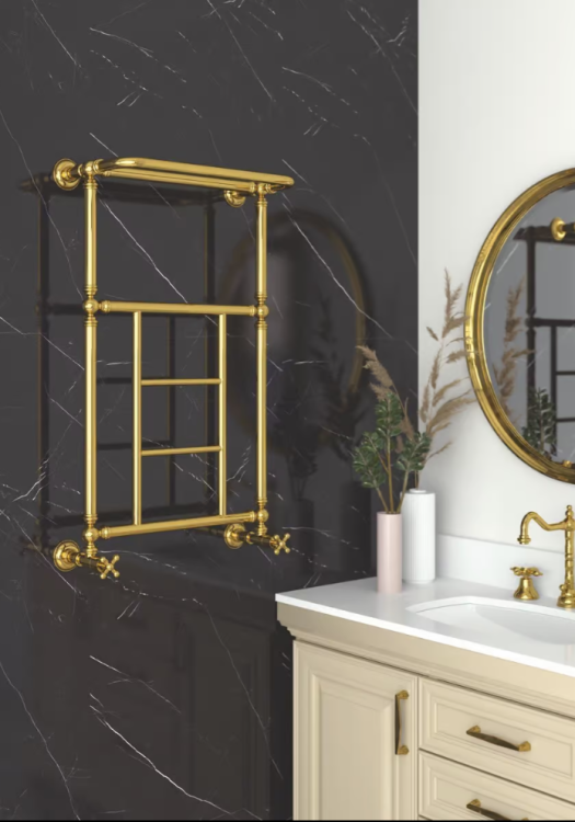 Grzejnik łazienkowy Sunerzha Renesance 93x57cm złoty