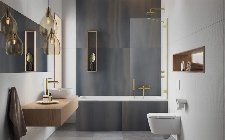 Parawan nawannowy Radaway Essenza Pro Brushed Gold PNJ II