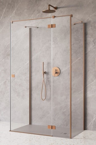 Kabina przyścienna Radaway Essenza Brushed Copper KDJ+S prawa