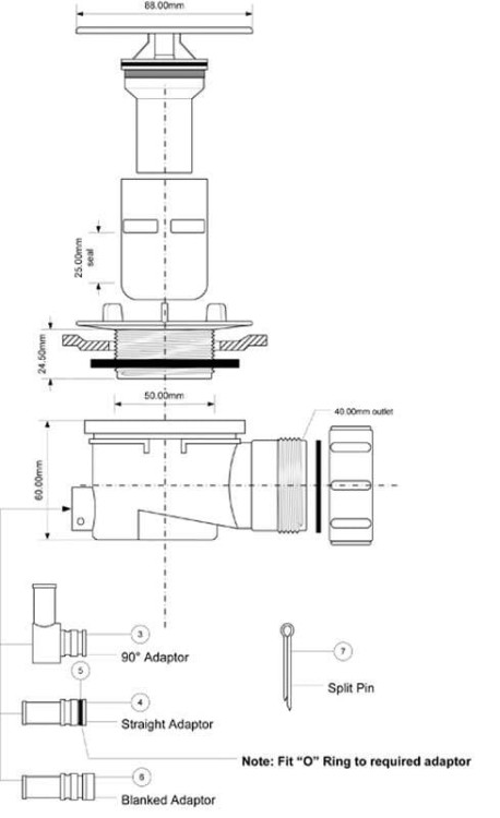 Syfon brodzikowy McAlpine HC252588-ST chrom