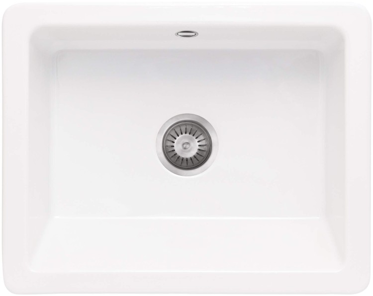 Zlewozmywak ceramiczny 1-komorowy farmhouse Sabor Deante biały