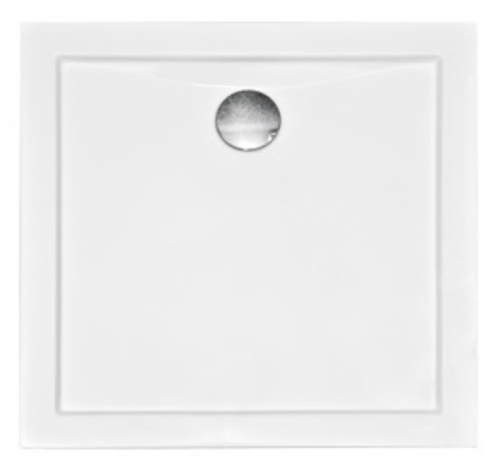 Brodzik kwadratowy biały AQUARIUS SLIMLINE 80X80X3 Besco