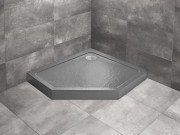 Brodzik Radaway Doros PT E Compact 90x80 Stone antracytowy prawy