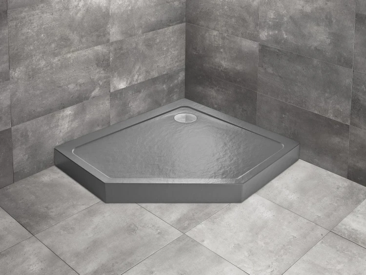 Brodzik Radaway Doros PT E Compact 90x80 Stone antracytowy prawy