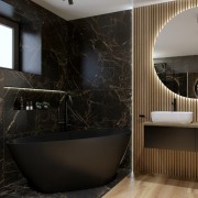 Wanna wolnostojąca Pietra 1500 Black Mat Lavita