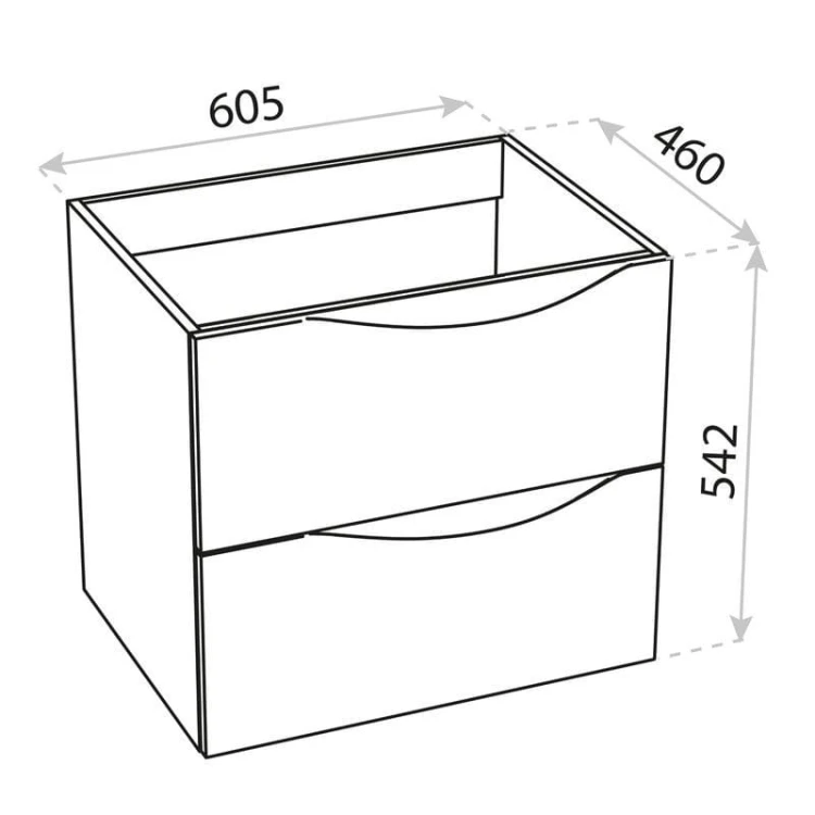Szafka wisząca Kolorado Black Mat 600 Lavita