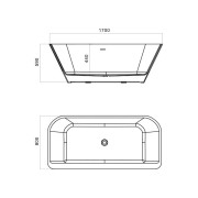 Wanna przyścienna Elias 1700 Lavita