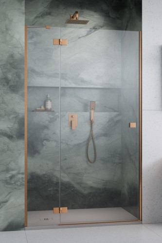 Drzwi prysznicowe Radaway Essenza Brushed Copper DWJ lewe