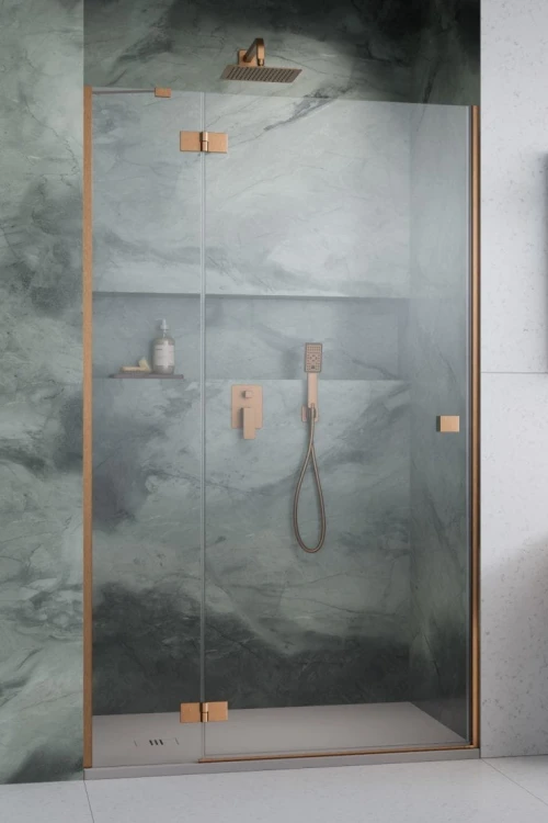 Drzwi prysznicowe Radaway Essenza Brushed Copper DWJ lewe