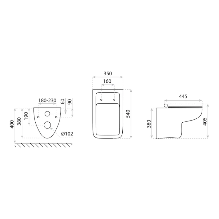 Miska wisząca wc Capri Slim Lavita