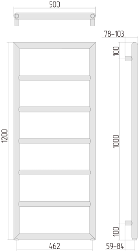 Grzejnik łazienkowy Sunerzha Bodes 120x50 złoty