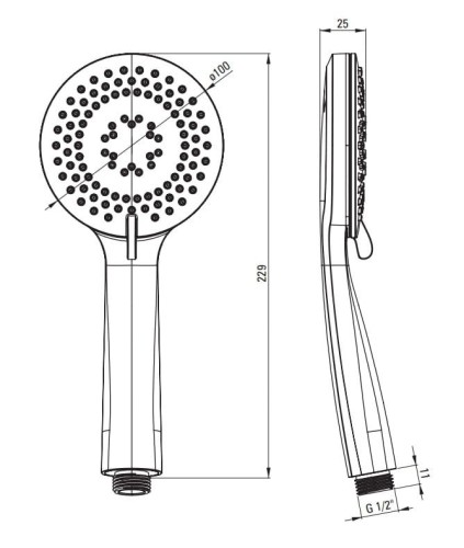 Zestaw prysznicowy złoty Arnika Deante NQAZ41K