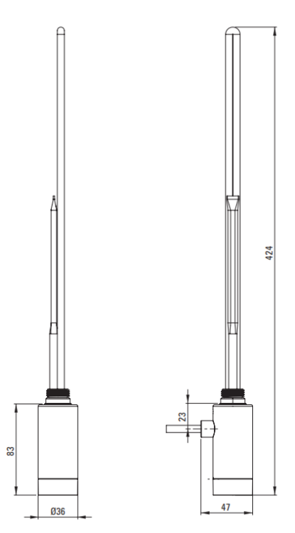 Grzałka elektryczna do grzejnika 400W titanium mat Silia Deante