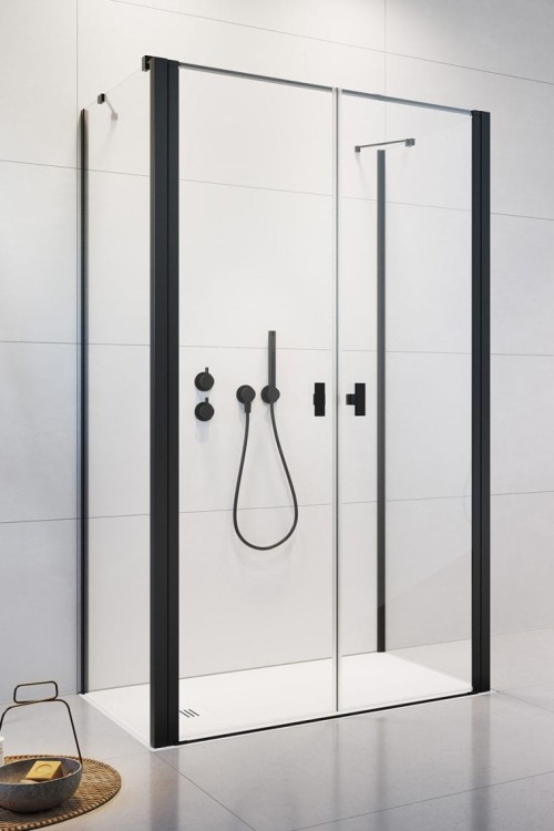 Kabina prysznicowa Nes 8 Black DWD+2S Radaway szkło przejrzyste