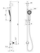 Zestaw prysznicowy podtynkowy czarny nero Arnika Deante