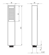 Słuchawka natryskowa 1-funkcyjna biała Anemon / Square Deante