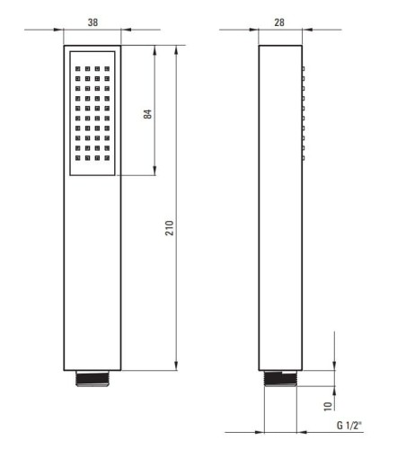 Słuchawka natryskowa 1-funkcyjna biała Anemon / Square Deante