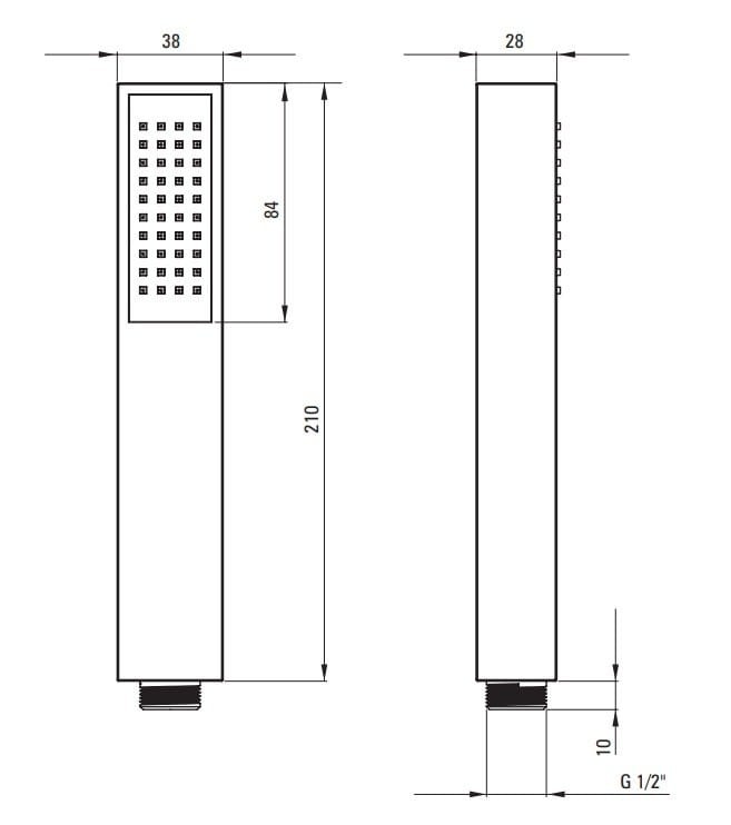 Słuchawka natryskowa 1-funkcyjna biała Anemon / Square Deante