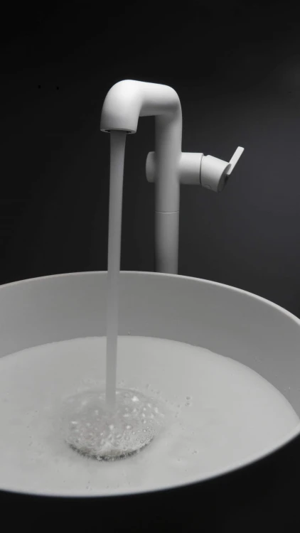 Bateria umywalkowa wolnostojąca Silia Deante bianco biała