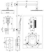 Zestaw prysznicowy podtynkowy z BOXem mieszaczowym Alpinia Deante