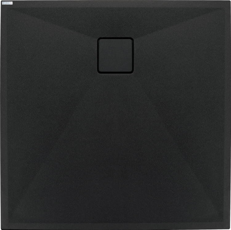 Brodzik granitowy kwadratowy 80x80 nero czarny Correo Deante